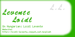 levente loidl business card